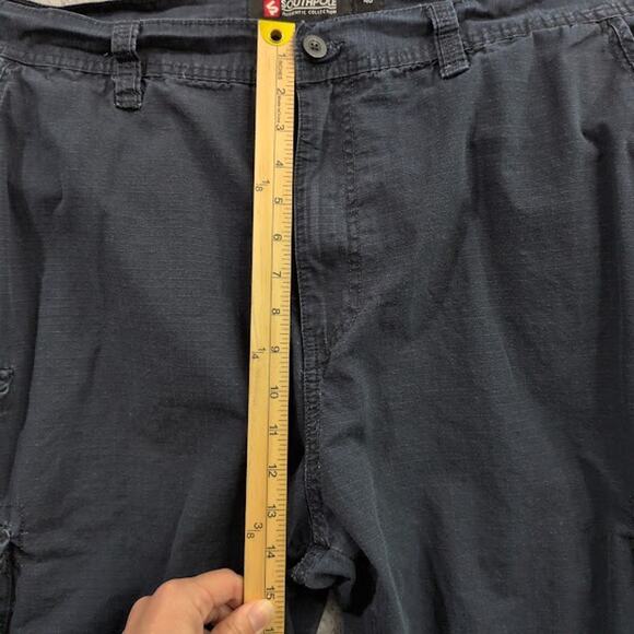 Southpole Shorts Men's 46 Y2K Style Cargo Loose Fit Urban Wear Faded Grunge Blue - Picture 4 of 10